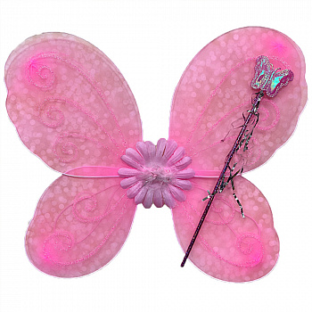 Крылья бабочки светло-розовые с палочкой