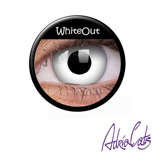 Цветные белые линзы Crazy «Whiteout»
