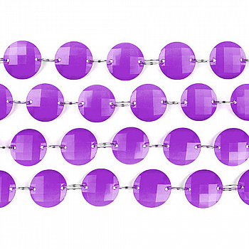 Фиолетовая гирлянда с большими кристаллами