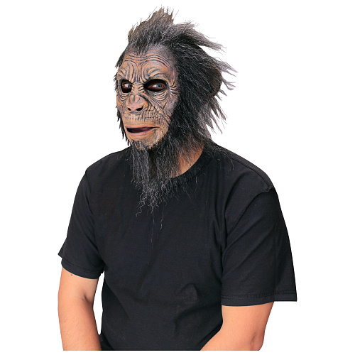 Латексная маска «Черная обезьяна»  