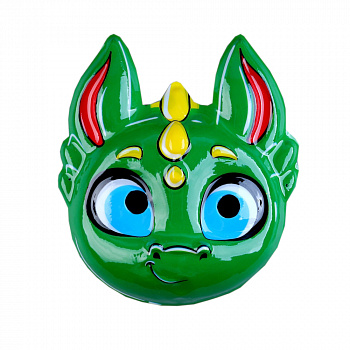 Новогодняя маска зеленого дракона 