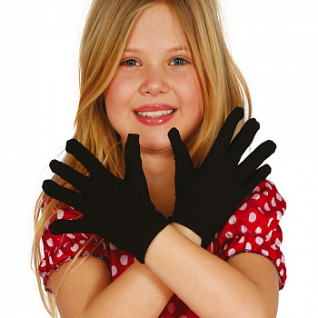 Детские черные перчатки