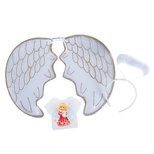 Крылья ангела детские в наборе с нимбом