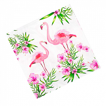 Бумажные салфетки с фламинго