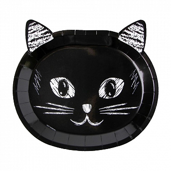 Тарелки «Черный кот» на Хэллоуин