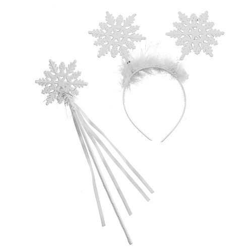 Новогодний набор «Снежинка»: головной убор, палочка