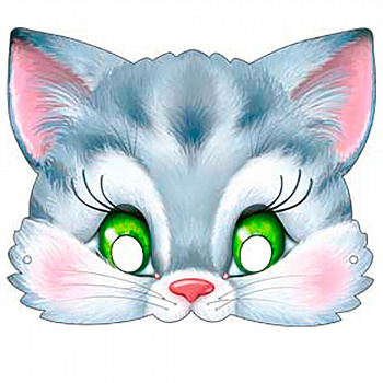 Картонная маска «Котенок» 