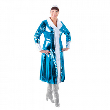 Синий костюм Снегурочки для девушки