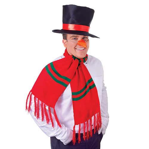 Набор снеговика: шляпа, нос-морковка, шарф