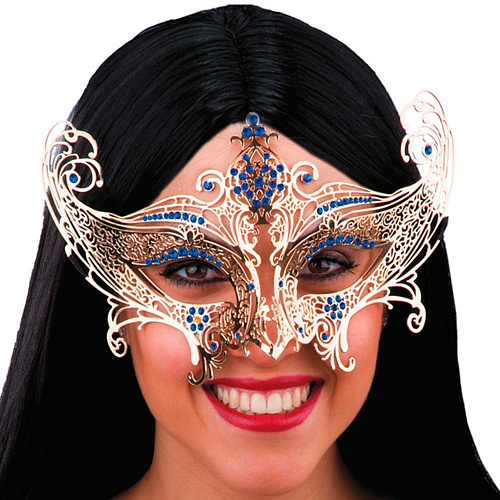 Металлическая венецианска маска «Махаон» 