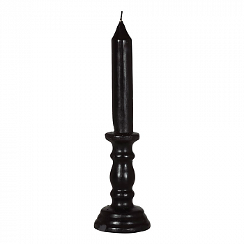 Черная свеча на подсвечнике 