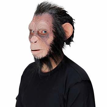 Латексная маска черной обезьяны 