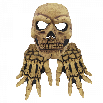 Латексная маска и перчатки-руки «Скелет» 