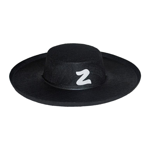 Чёрная шляпа Зорро для взрослых