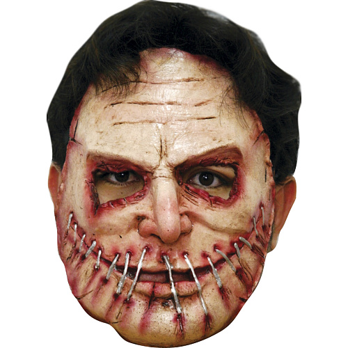 Латексная маска убийцы «Зашитый рот» 