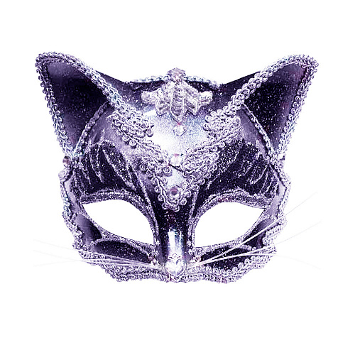 Венецианская маска «Кошка» с усиками 