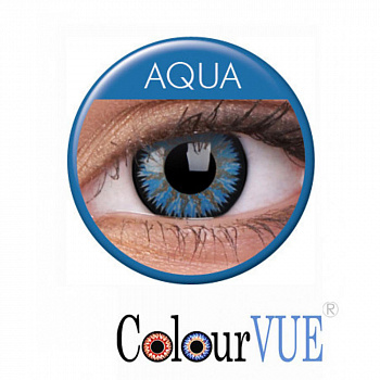Оттеночные голубые линзы «Glamour Aqua»