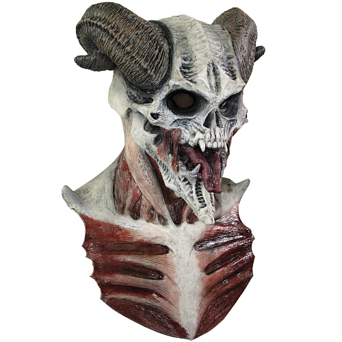 Латексная маска «Череп рогатого дьявола» 