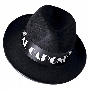Черная гангстерская шляпа «Аль Капоне»