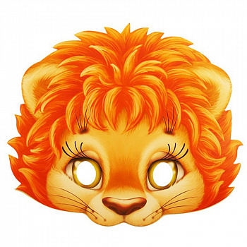 Карнавальная бумажная маска льва 