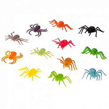 Набор цветных пауков 12 шт