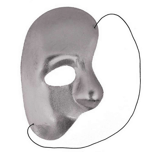 Серебряная маска «Призрак оперы» 