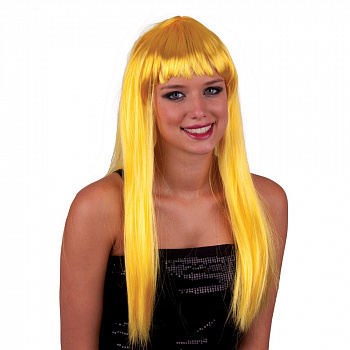 Жёлтый длинный парик