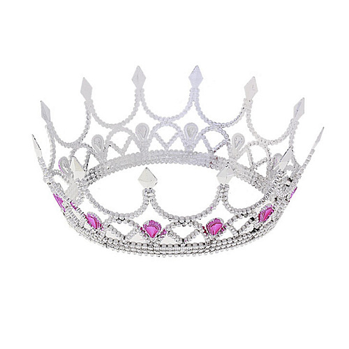 Серебряная корона Принцессы на резинке