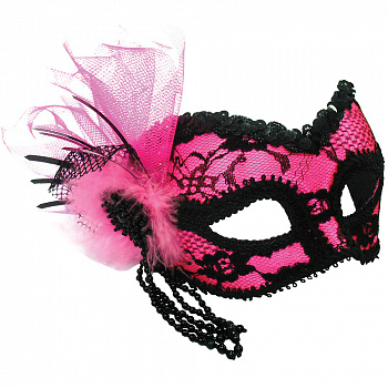 Розовая венецианская маска 