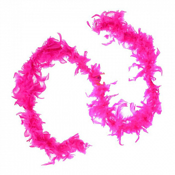 Розовое карнавальное боа из перьев