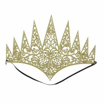 Корона королевы золотая с узорами