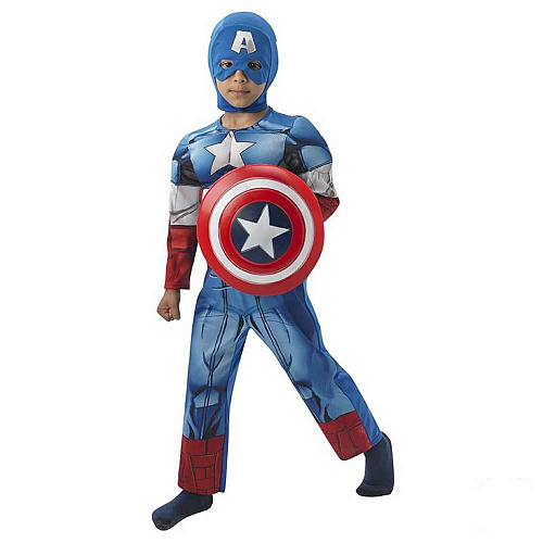 Детский костюм Капитана Америки с мускулатурой