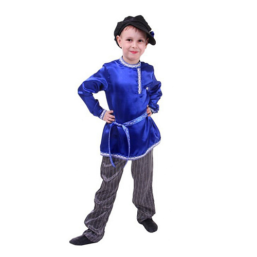 Русский народный синий костюм для мальчика
