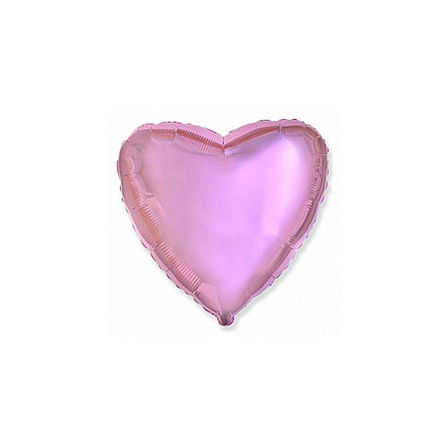 Розовое сердце с гелием