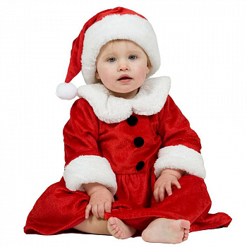 Новогодний костюм Санта-Клауса для малышки