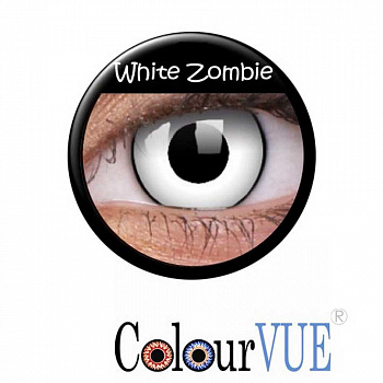 Однодневные цветные Crazy линзы «White Zombie»