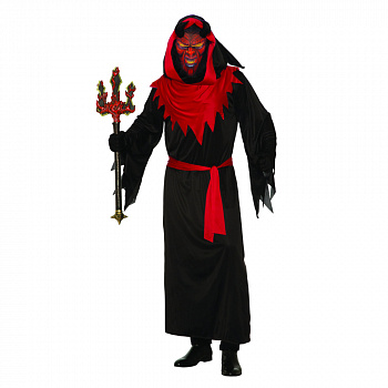 Костюм дьявола на Хэллоуин - балахон с капюшоном