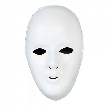 Белая мужская маска 