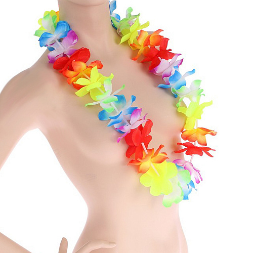 Цветное гавайское ожерелье