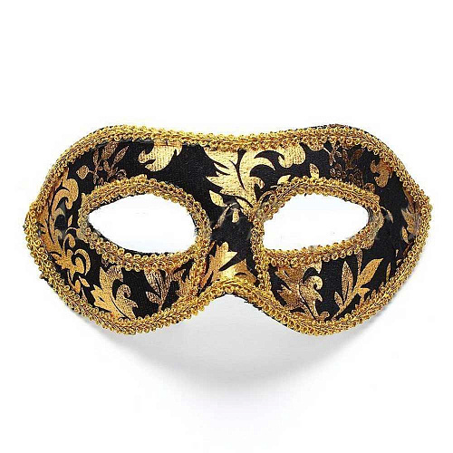 Черная венецианская маска «Блеск» 