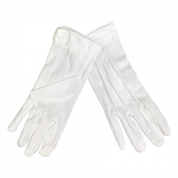 Белые тонкие перчатки