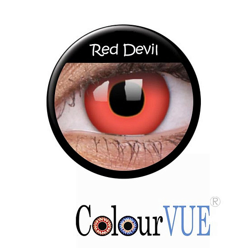 Цветные красные Crazy линзы «Red Devil»