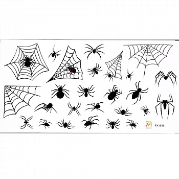 Наклейки на Хэллоуин «Пауки и паутины»
