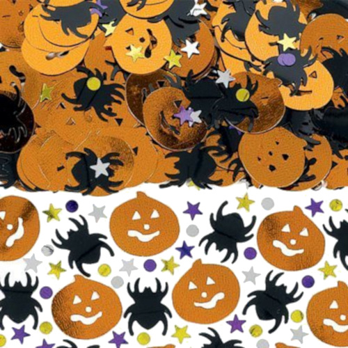 Конфетти «Тыквы и пауки» - украшение на Хэллоуин