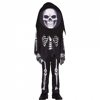 Черный костюм скелета для мальчика