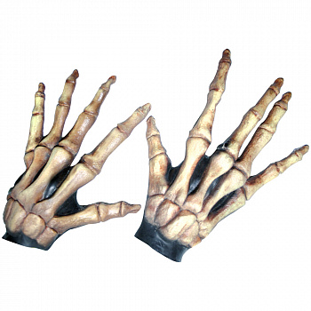 Латексные перчатки-руки «Скелет»