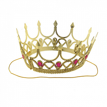 Золотая корона Принцессы на резинке 