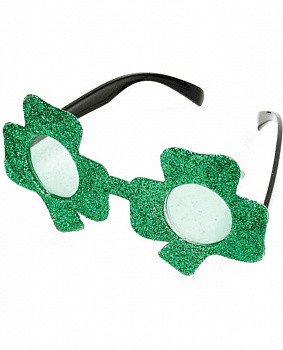 Ирландские зеленые очки на День святого Патрика