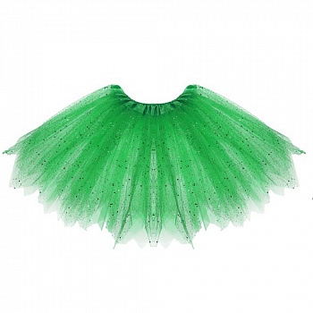 Зеленая юбка-пачка с блестками