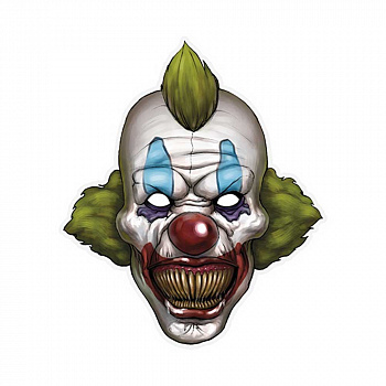 Бумажная маска злого клоуна 